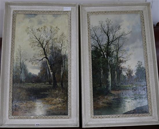 R Ducal, pair of oils, landscape scenes